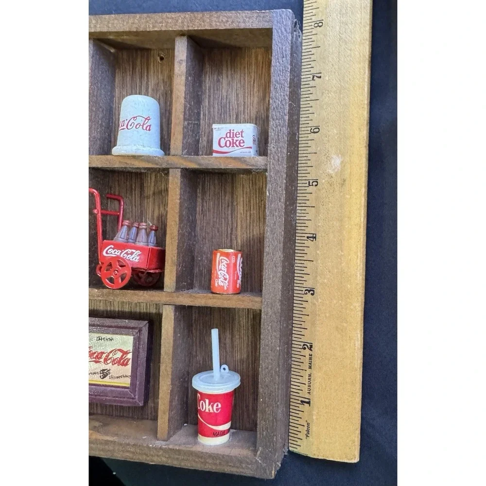 Coca Cola Minature Wooden Trinket Shelf 5